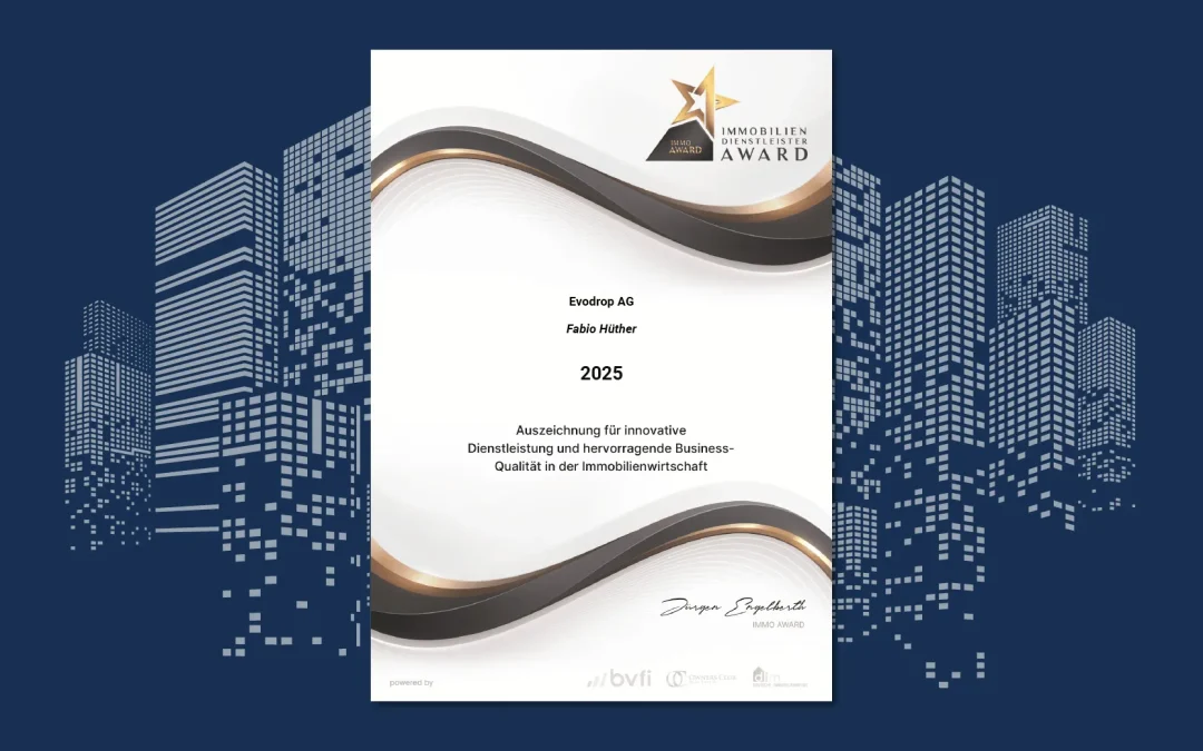 Evodrop erhält den Immo Award 2025