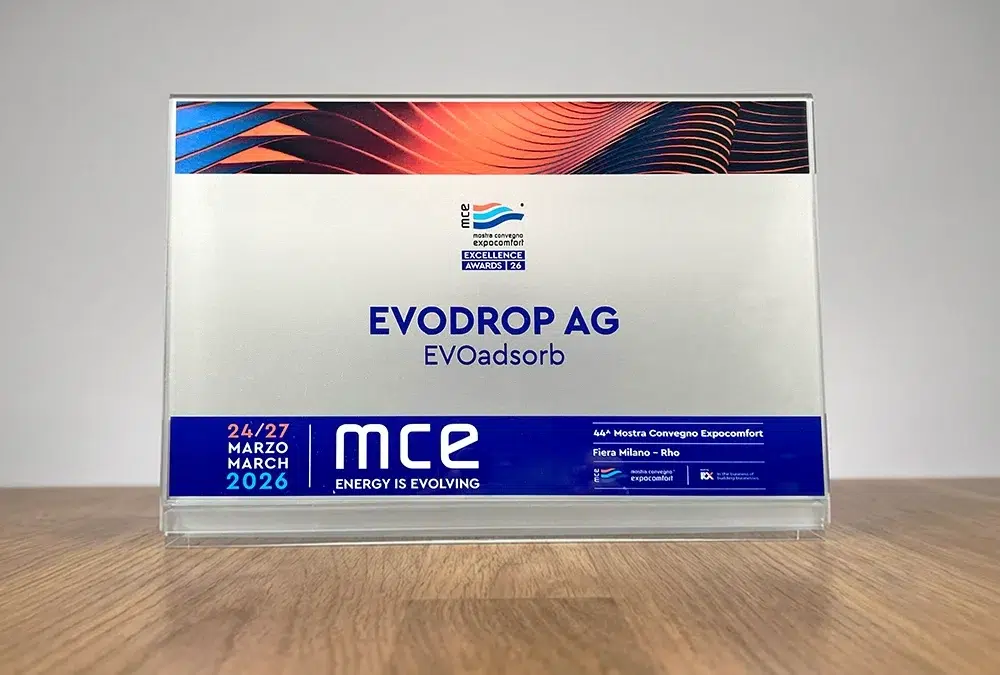 Evodrop AG gana el Premio a la Excelencia MCE 2026 con el EVOadsorb